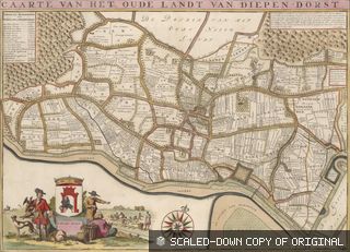 Atlas der Neederlanden - Oudeland van Diependorst door Heyman van Dyck, uitgave 1701